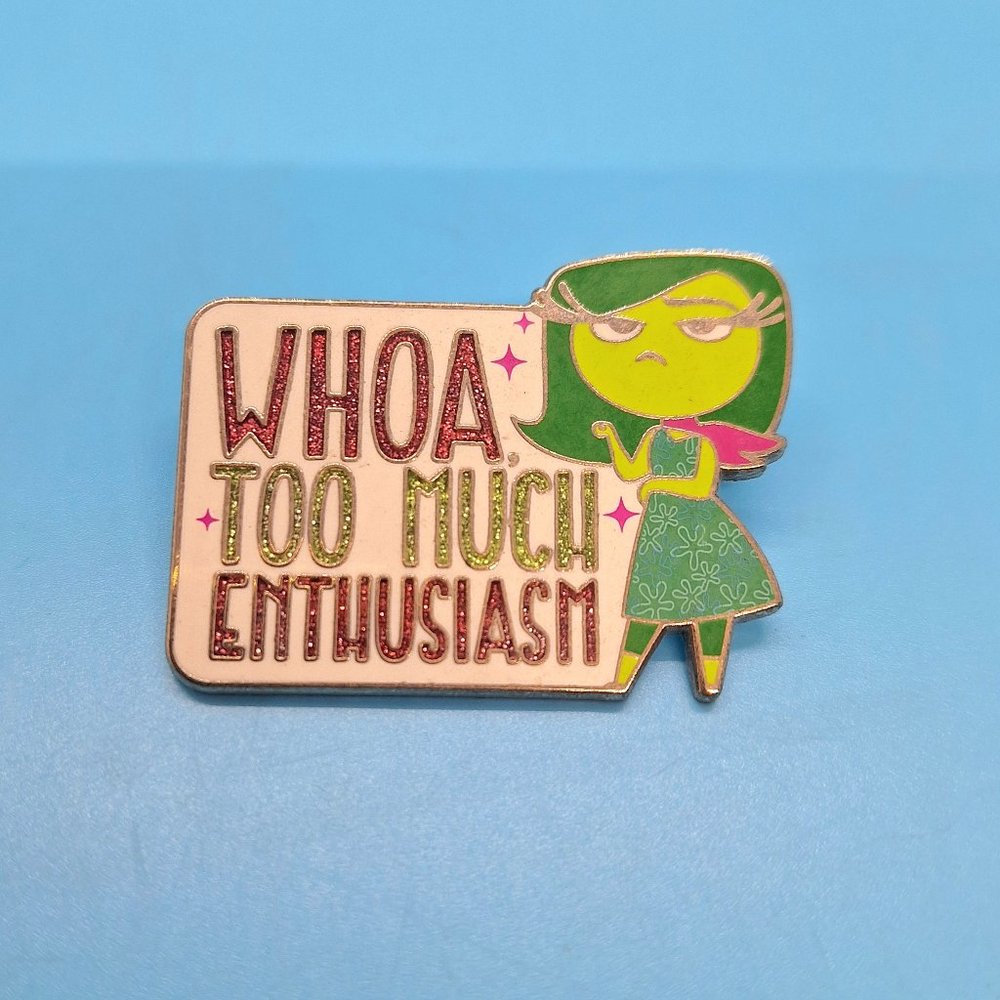 Disgust 'Whoa Too Much Enthusiasm' Inside Out Disney Trading Pin #142844